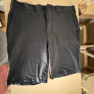 Hurley Men's Dark Blue Flat Front Shorts